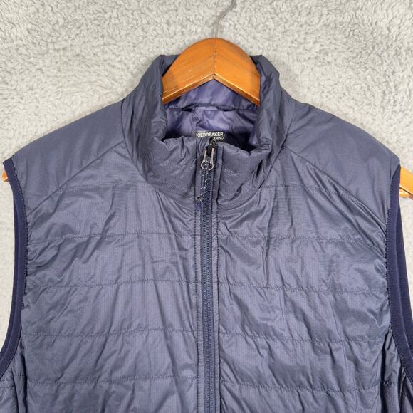 Icebreaker MerinoLoft Hyperia Lite Vest Wool Blend Men's Large Blue - Picture 2 of 10